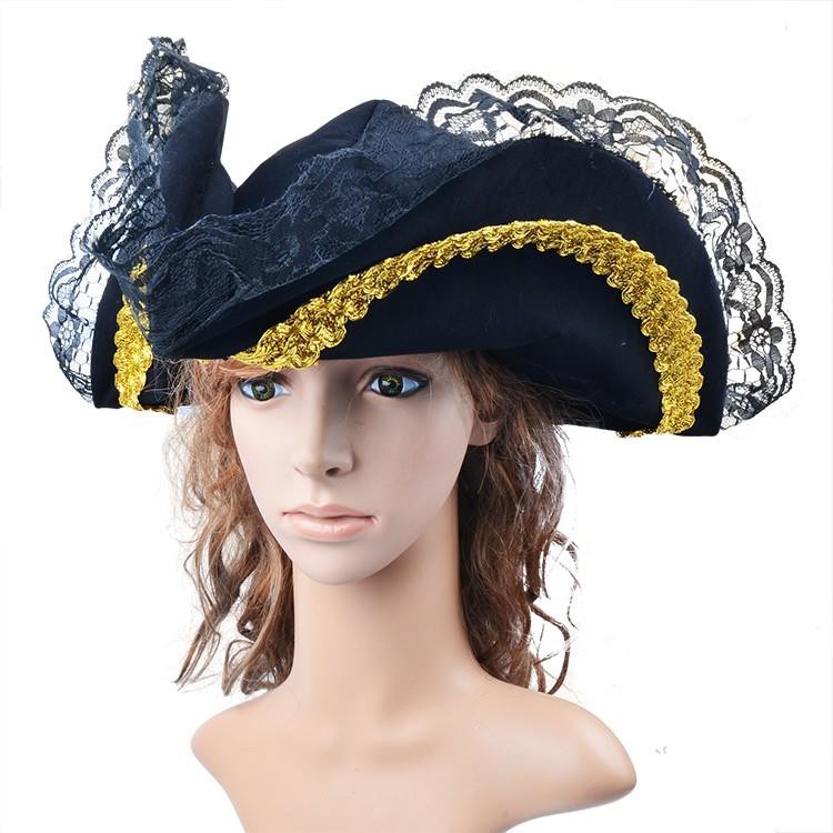 Black Pirate Captain Hat
